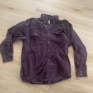 ** Vintage distressed Carhartt button down / shacket purple Medium